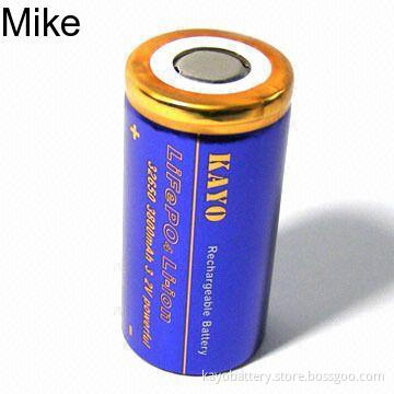 LiFePO4 Battery 32650 model with 3500-4800mAh 3.2V